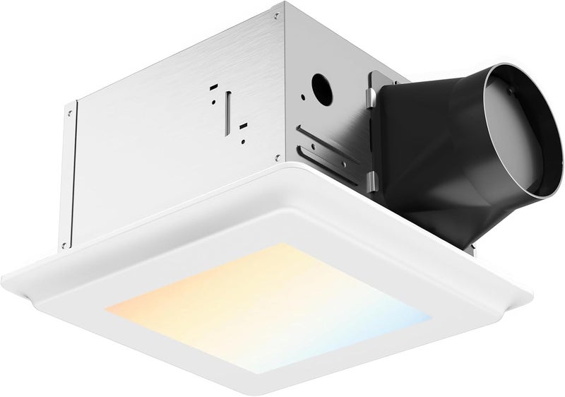 Amico Bathroom Exhaust Fan with Light, 110 CFM, 1.0 Sones, 5CCT, Easy Retrofit without Attic Access, Adjustable Bathroom Fan with light, Quiet Operation, ETL & FCC Certified - Image 1